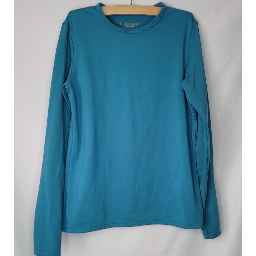 Thermajane- Girl's Long Sleeve base layer top- teal in color- size XL